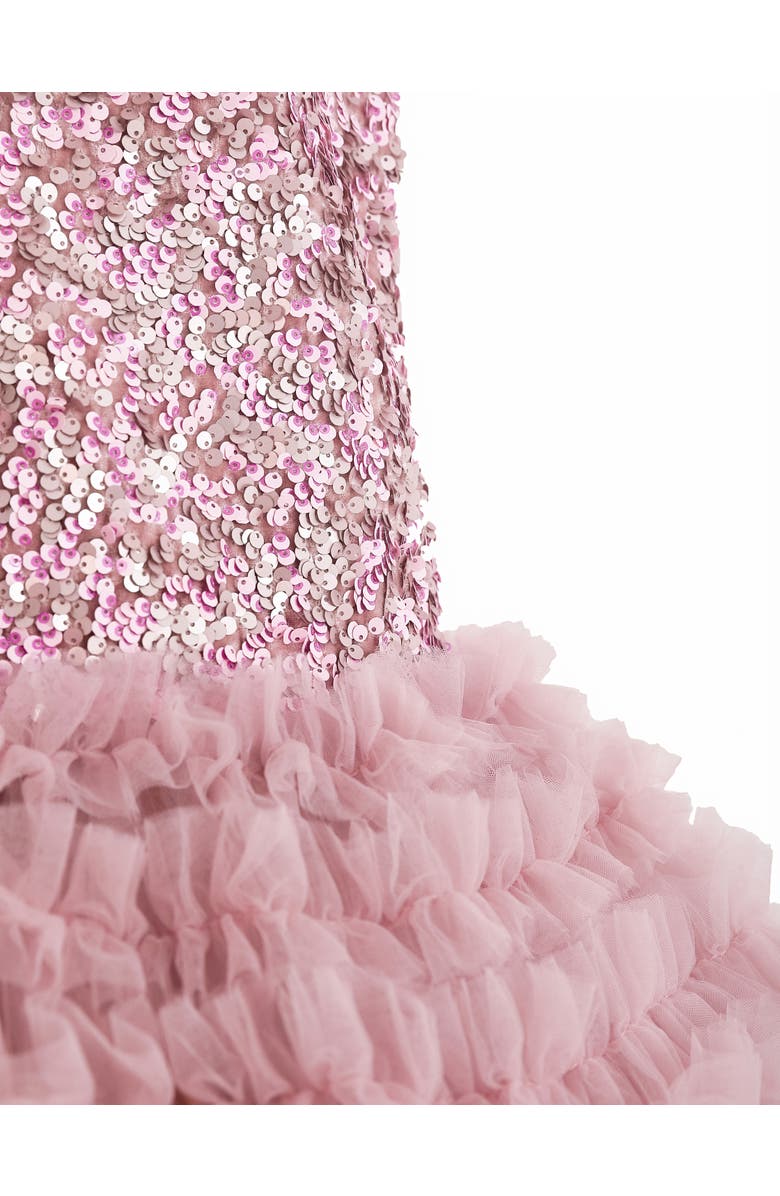Tulleen Sequin & Tulle Party Dress, Alternate, color, Pink