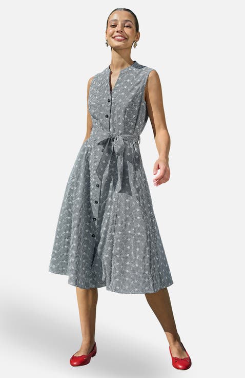 Broderie Embroidered Shirt Dress