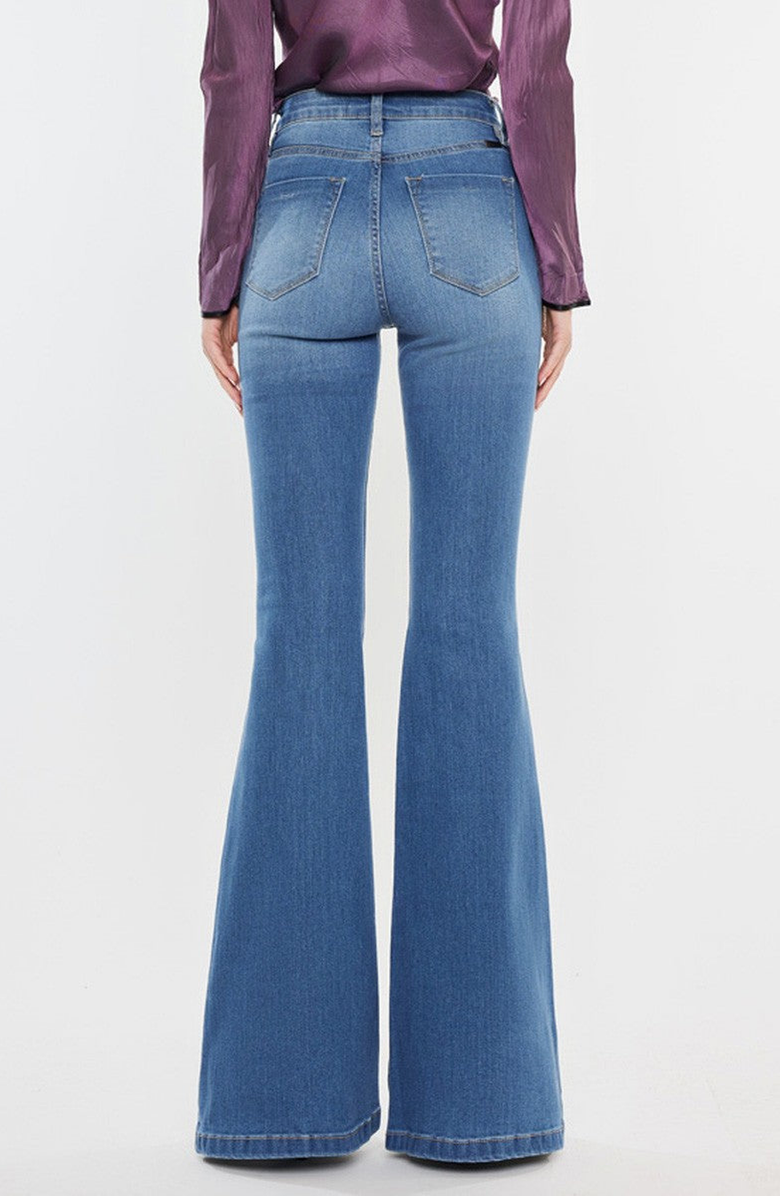 KanCan Roel High Rise Super Flare Jeans, Alternate, color, Medium Wash