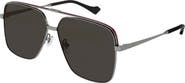 Gucci 61mm Navigator Sunglasses