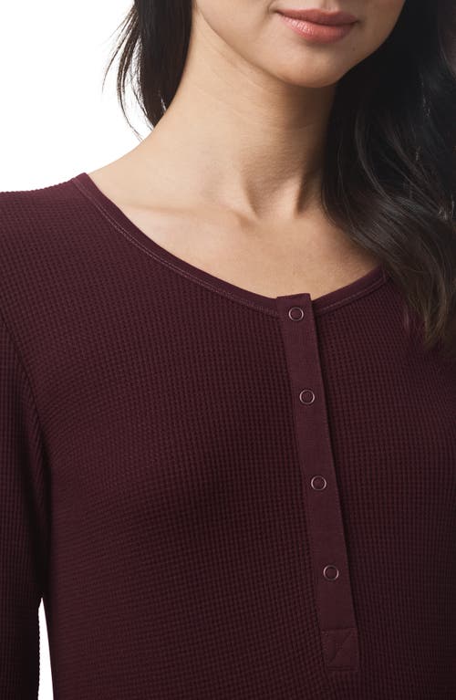 Splendid Classic Thermal Henley In Purple