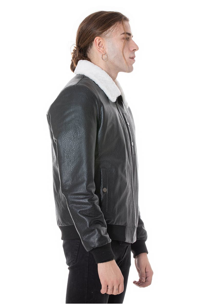 Furniq UK Winston Sheepskin Jacket, Alternate, color, Black