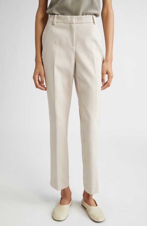 Lafayette 148 New York Manhattan Slim Fit Cotton Cigarette Pants In White