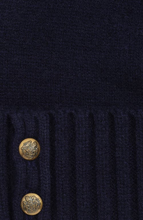 Lauren Ralplh Lauren Crest Knit Beanie In Black