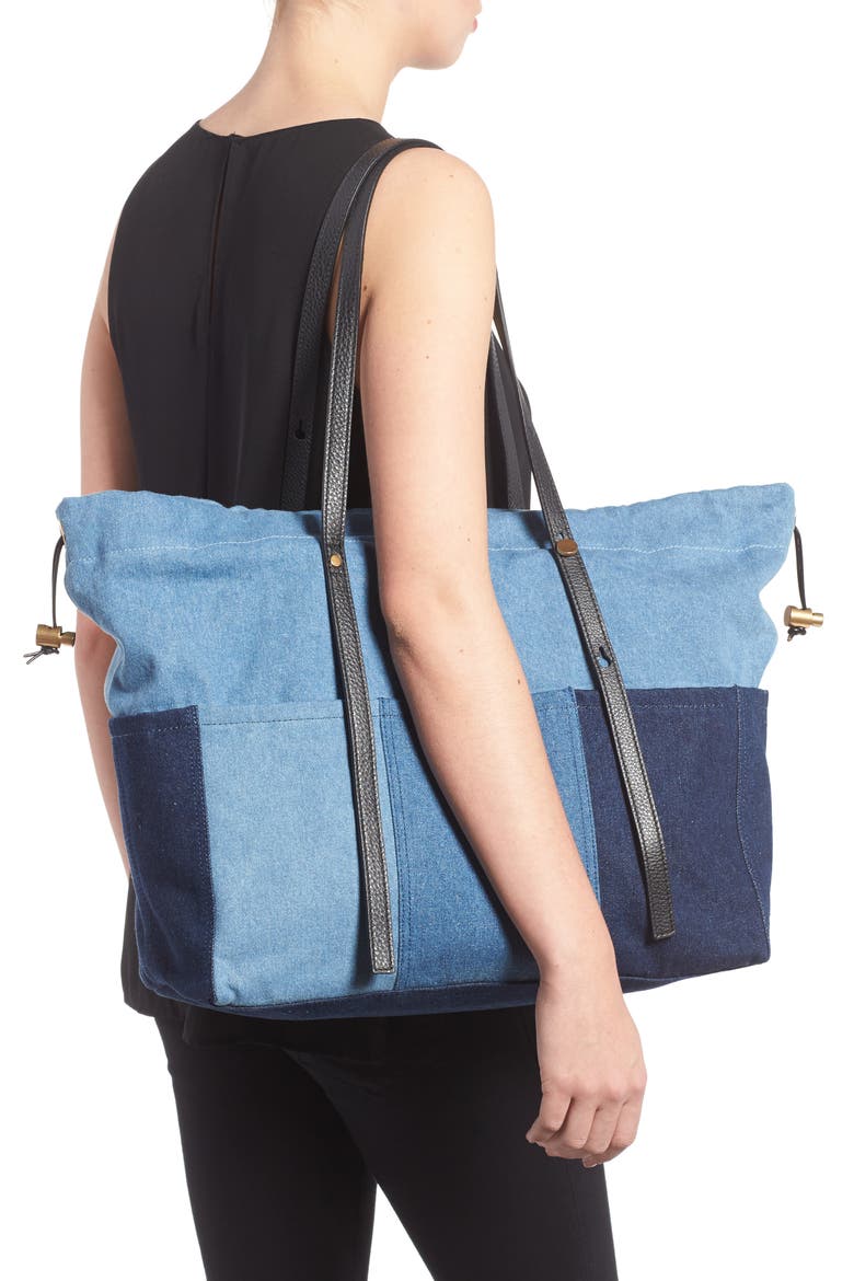 Denim Diaper Bag, Alternate, color, DENIM BLUE