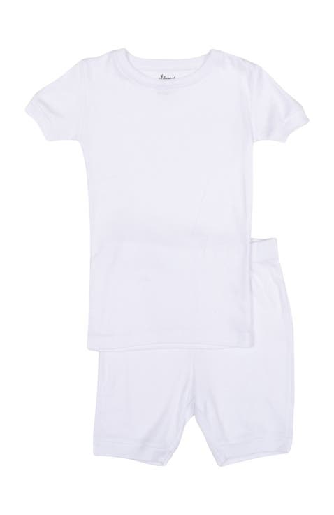 Kids Short Sleeve Cotton Solid Matching Family Pajamas (Toddler, Little Kid & Big Kid)