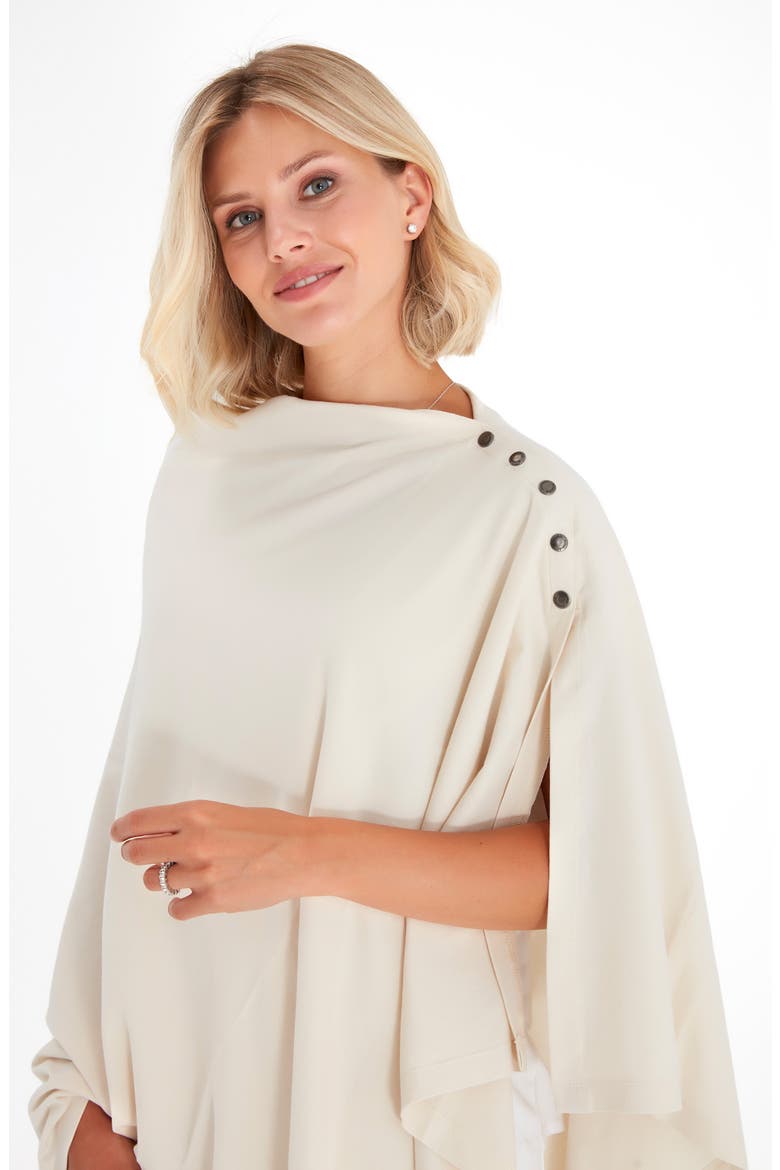 Four in One Multipurpose Supreme Cotton Cape, Alternate, color, BEIGE