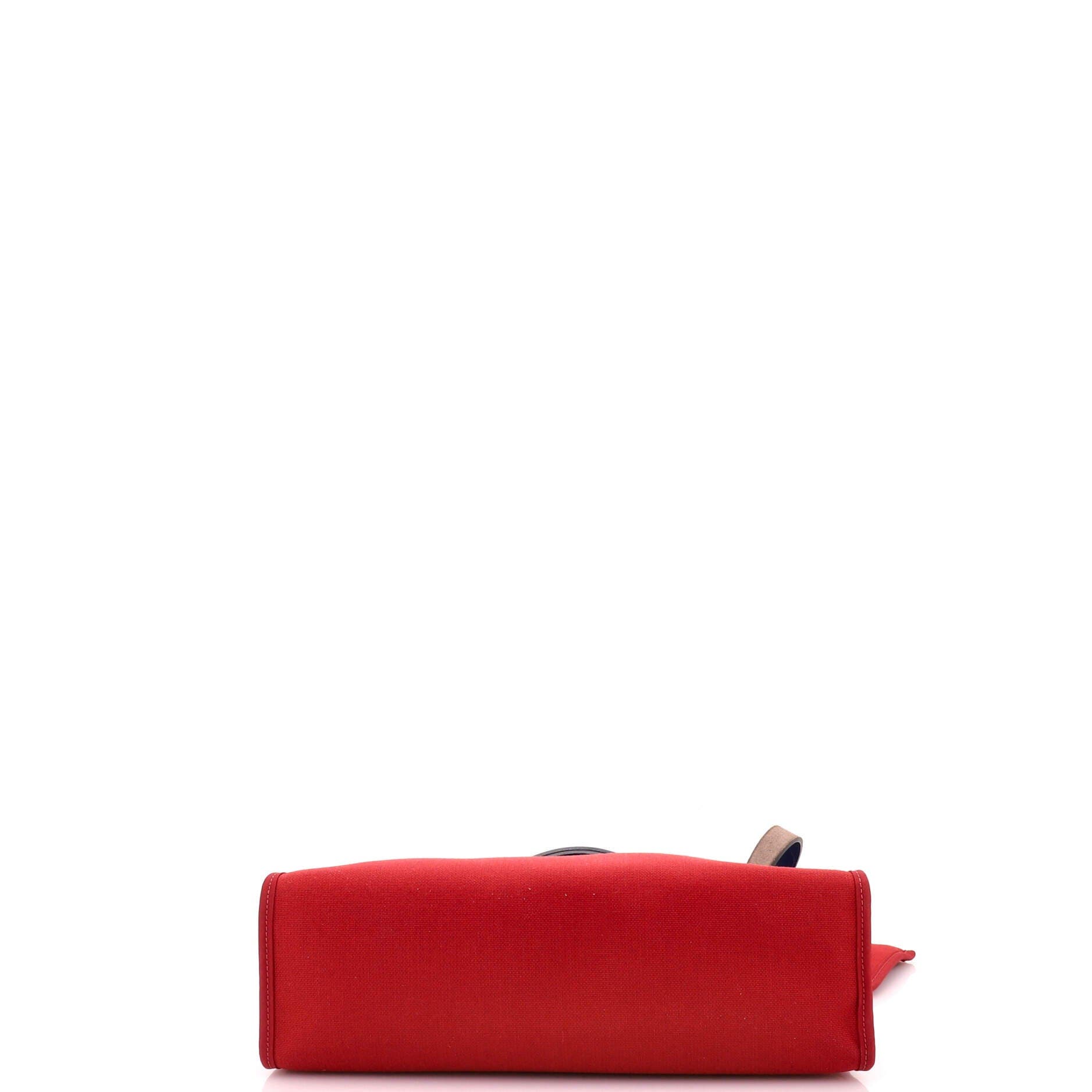 Herbag Zip Leather and Toile 31, Alternate, color, Red