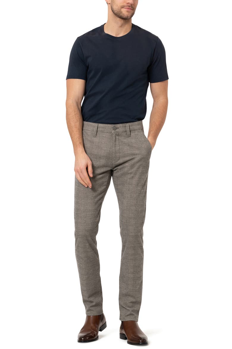 Verona Straight Leg Chino Pants, Alternate, color, TAUPE ELITE CHECK