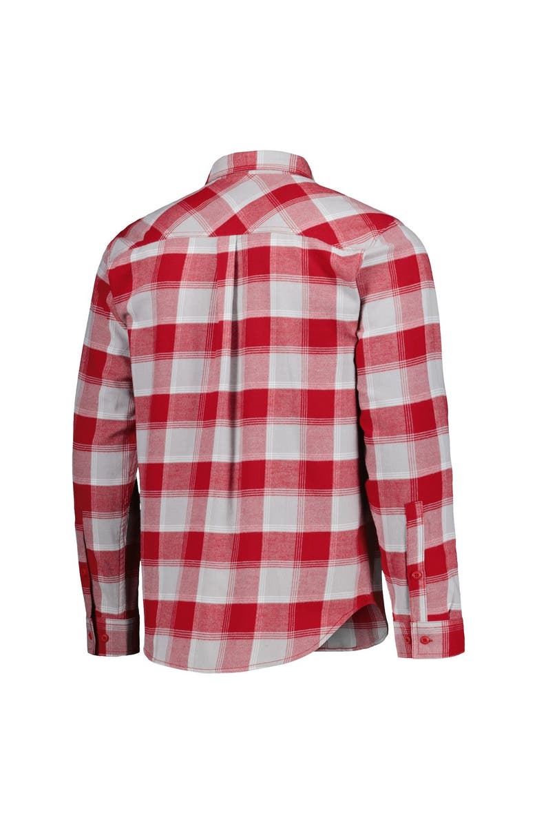 Columbia Men's Columbia Crimson Oklahoma Sooners Flare Gun Flannel Team Button-Up Shirt, Alternate, color, 