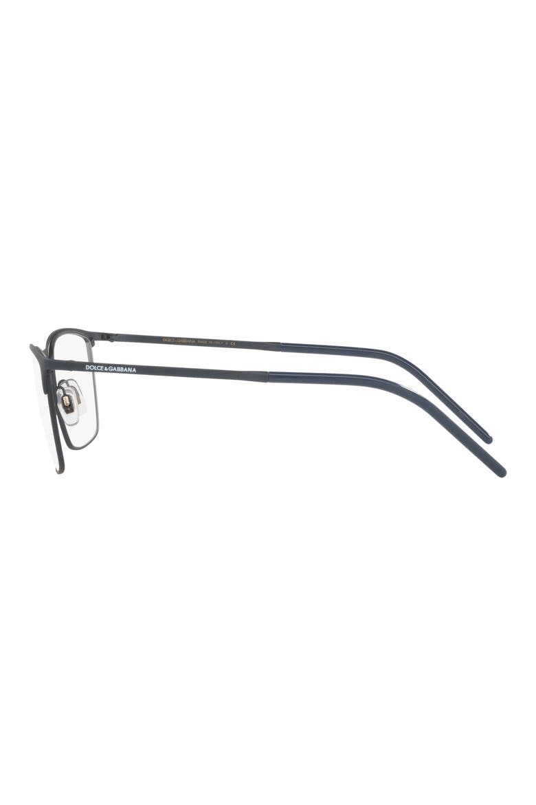 Dolce & Gabbana 57mm Rectangular Optical Glasses, Alternate, color, NAVY
