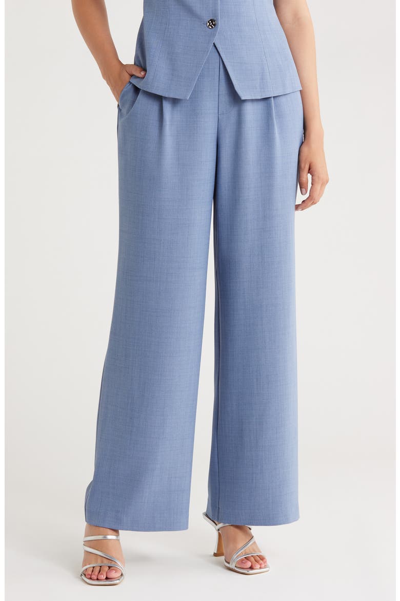 Pull-On Wide Leg Pants, Main, color, INDIGO MELANGE