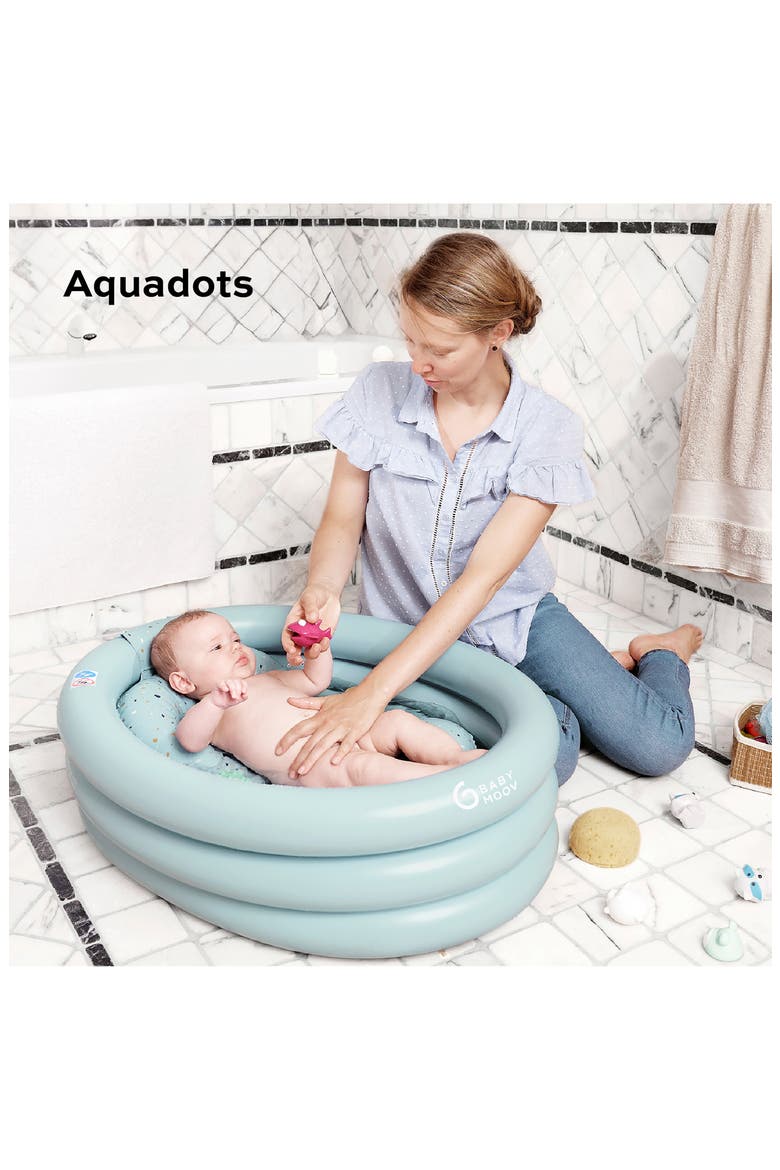 Inflatable Travel Baby Bathtub & Paddling Pool, Alternate, color, AQUA DOTS