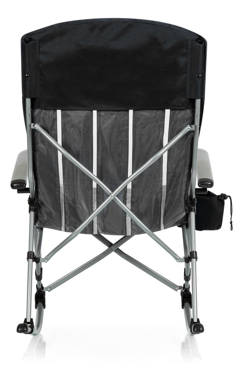 Picnic Time Outdoor Black Rocking Camp Chair, Alternate, color, 