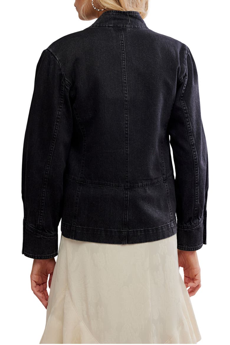 Imogene Double Breasted Denim Jacket, Alternate, color, ODYSSEY BLACK