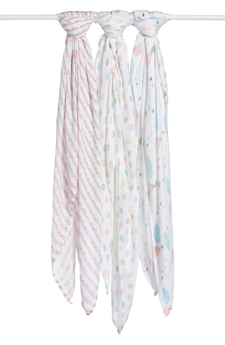 aden + anais Set of 3 Swaddling Cloths, Alternate, color, 