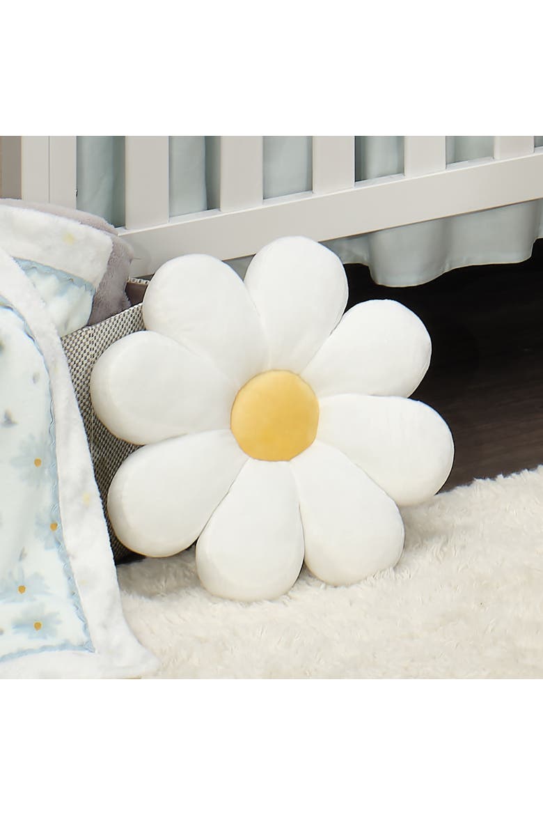 Sweet Daisy Flower Decorative Pillow Plush Stuffed Toy, Alternate, color, White