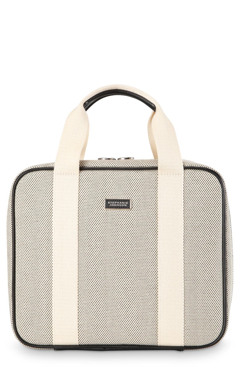 Stephanie Johnson Tropea Onyx Martha Large Brief Makeup Case, Main, color, Black