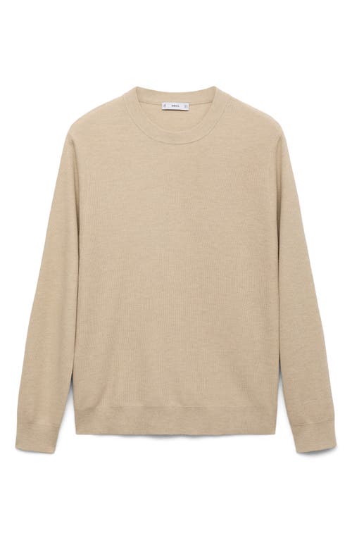 Mango Men's Microstructure Cotton Knitted Sweater In Neutral
