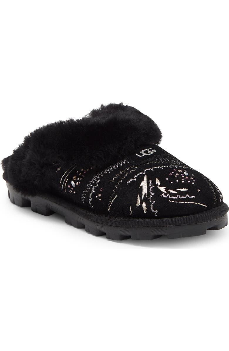 UGG<sup>®</sup> Coquette Gold Burst Genuine Shearling Lined Slipper, Main, color,