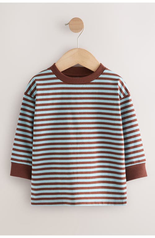 Next Kids' Assorted 3-pack Critter & Stripe Long Sleeve Cotton T-shirts In Multi