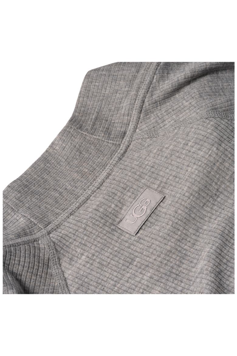 Myra Rib Robe, Alternate, color, GREY HEATHER