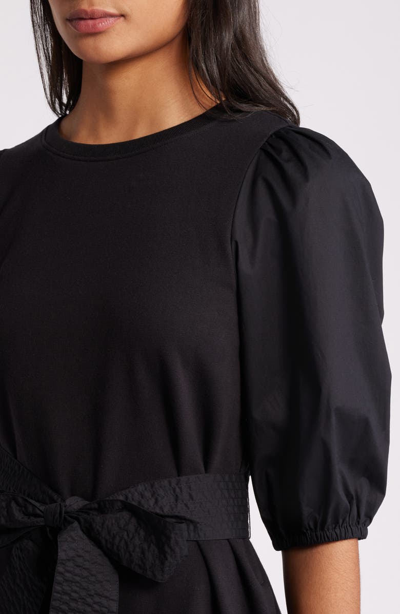 Caslon<sup>®</sup> Mixed Media Sweatshirt Dress, Alternate, color, 