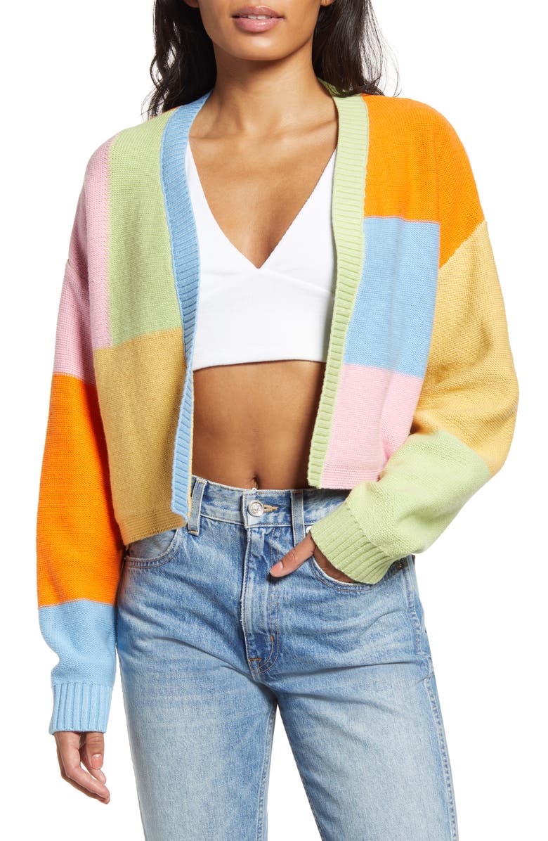 PacSun Colorblock Cardigan, Main, color, 