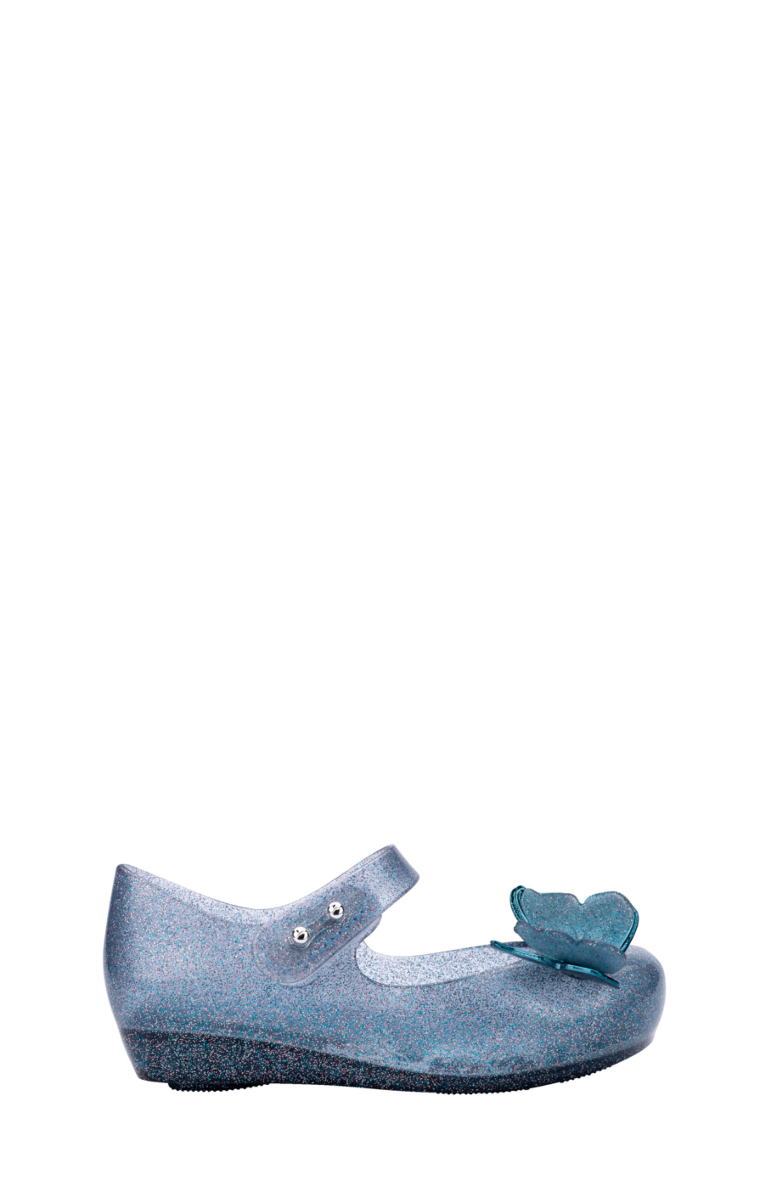 Ultragirl Butterfly Mary Jane Flat, Alternate, color, GLITTER BLUE