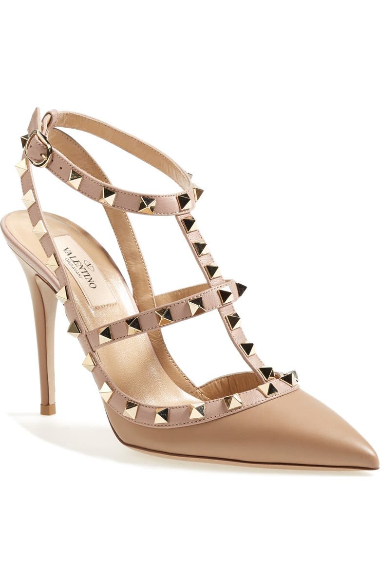 Valentino Garavani 'Rockstud' T-Strap Pump, Main, color,