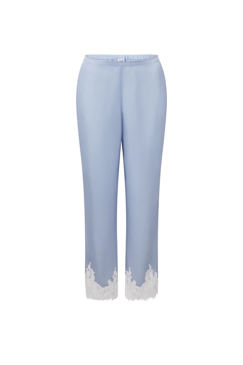 Vegan Pajama Atelier Collection Soft Silk Pant, Alternate, color, Medium blue