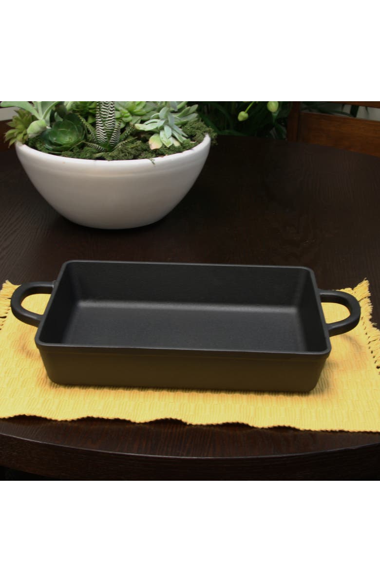 Crock-pot 13 in. Preseasoned Cast Iron Lasagna Pan, Alternate, color, Black