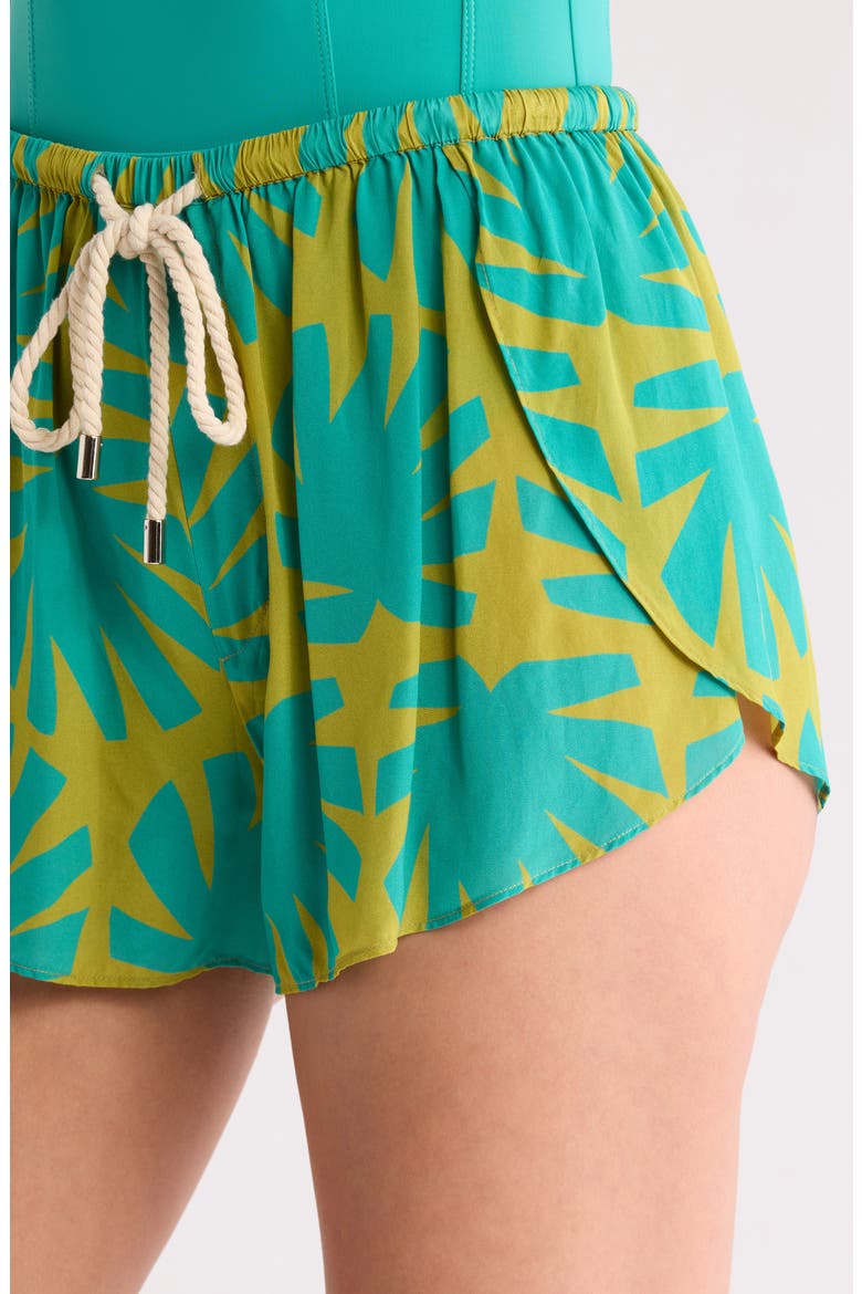 Mitchel Shorts, Alternate, color, CHARTREUSE / TEAL