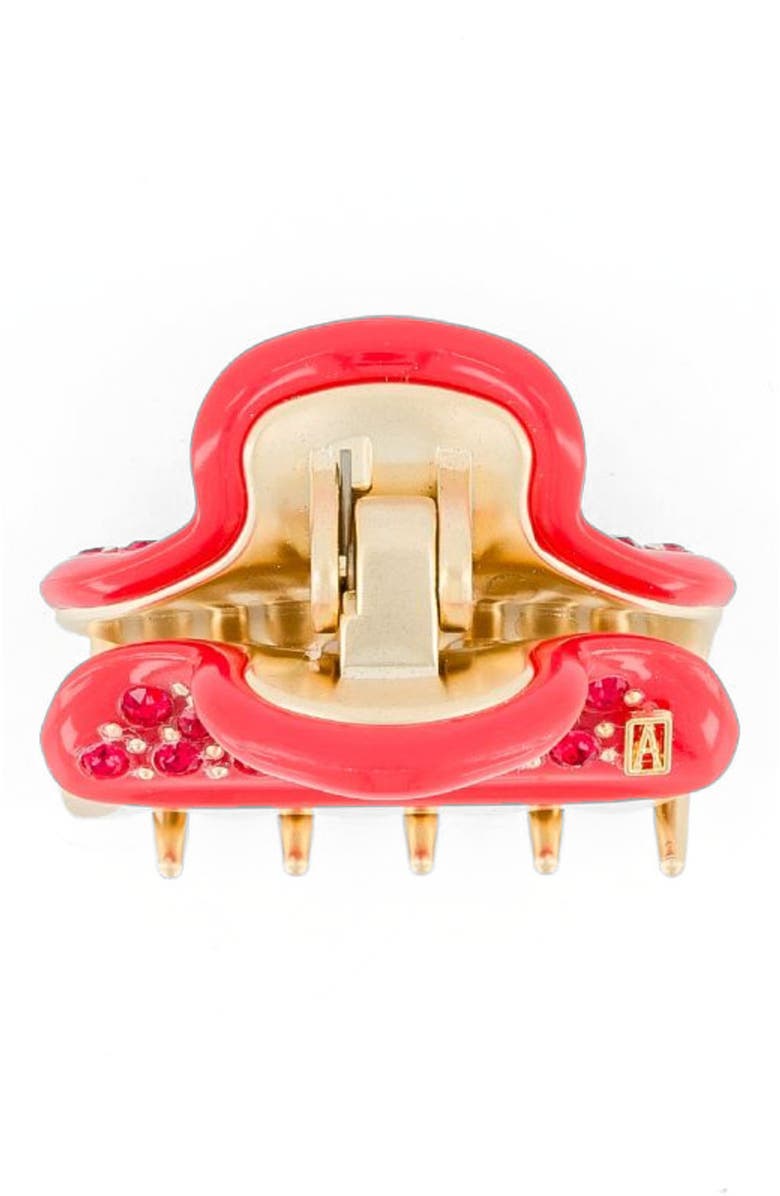 Alexandre de Paris Vendome Small Crystal Hair Claw Clip, Alternate, color, Red