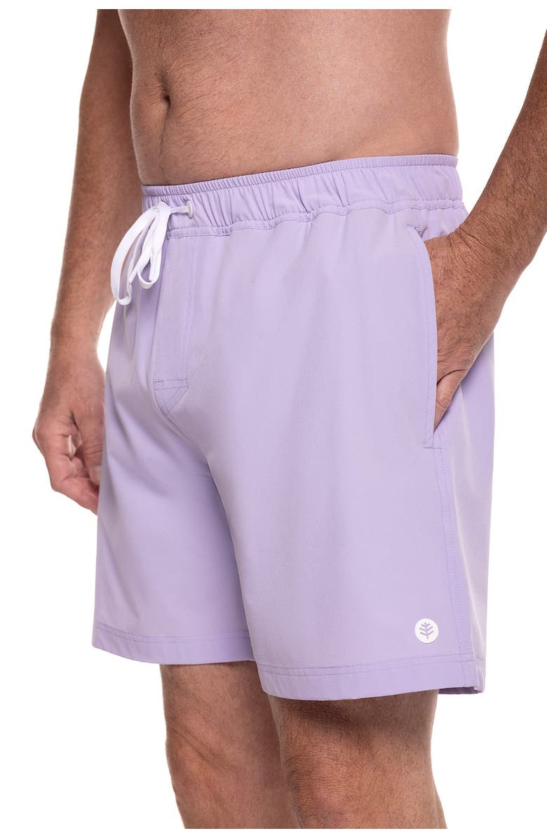 Coolibar Men's Swim Shorts 7 1/2" - UPF 50+ Sun Protection - Kahuna, Alternate, color, Lavendula