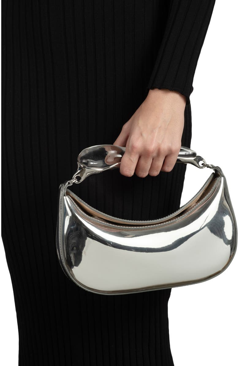 Alexis Bittar Water Stone Top Handle Bag, Alternate, color, Chrome