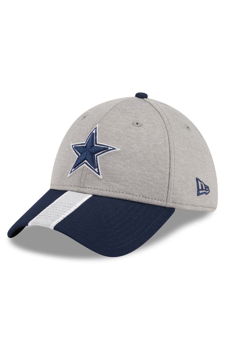 New Era Men's New Era Heather Silver Dallas Cowboys Stripe 39THIRTY Flex Hat, Main, color, Silver