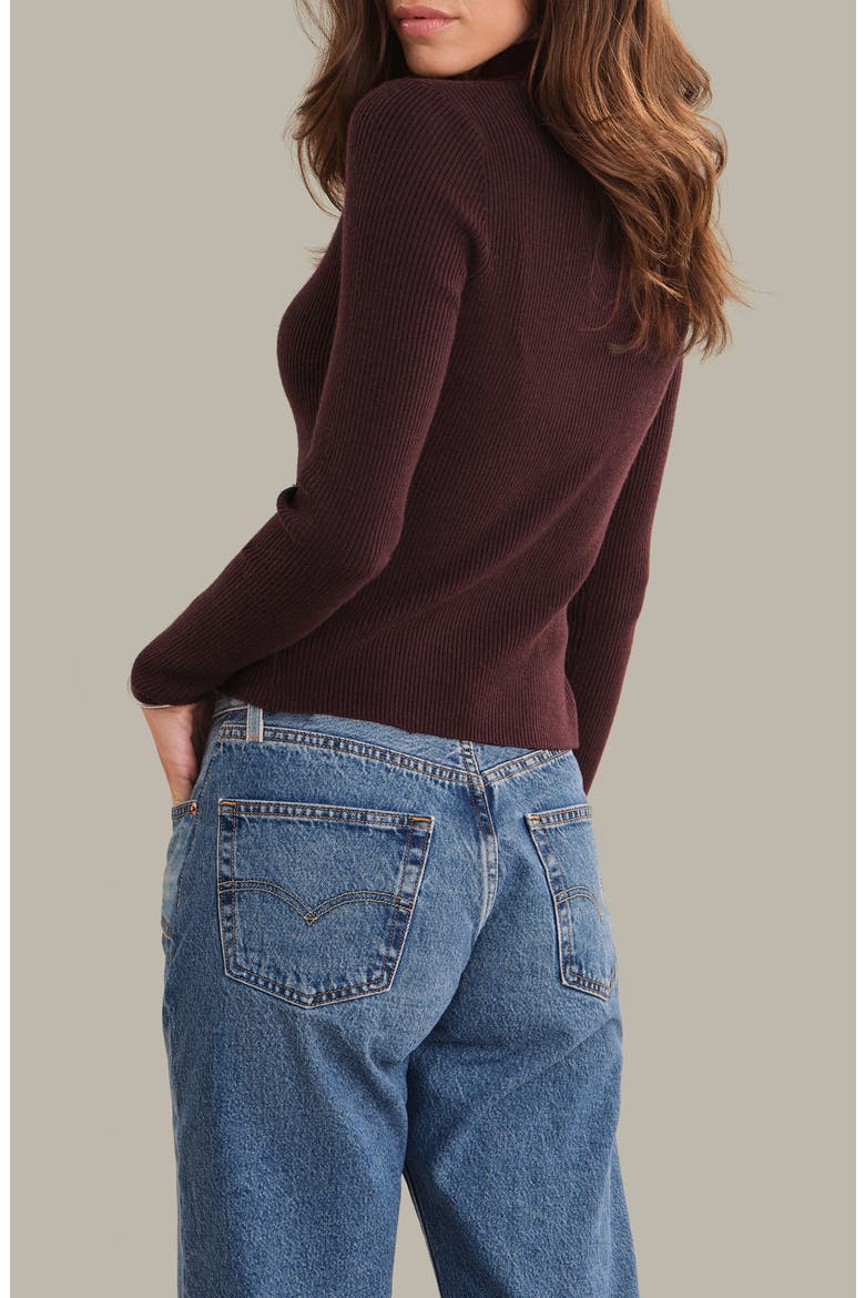 Ginny Collar Long Sleeve Henley Top, Alternate, color, OXBLOOD