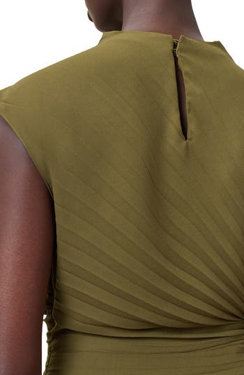 Rayanna Pleated Cap Sleeve Dress