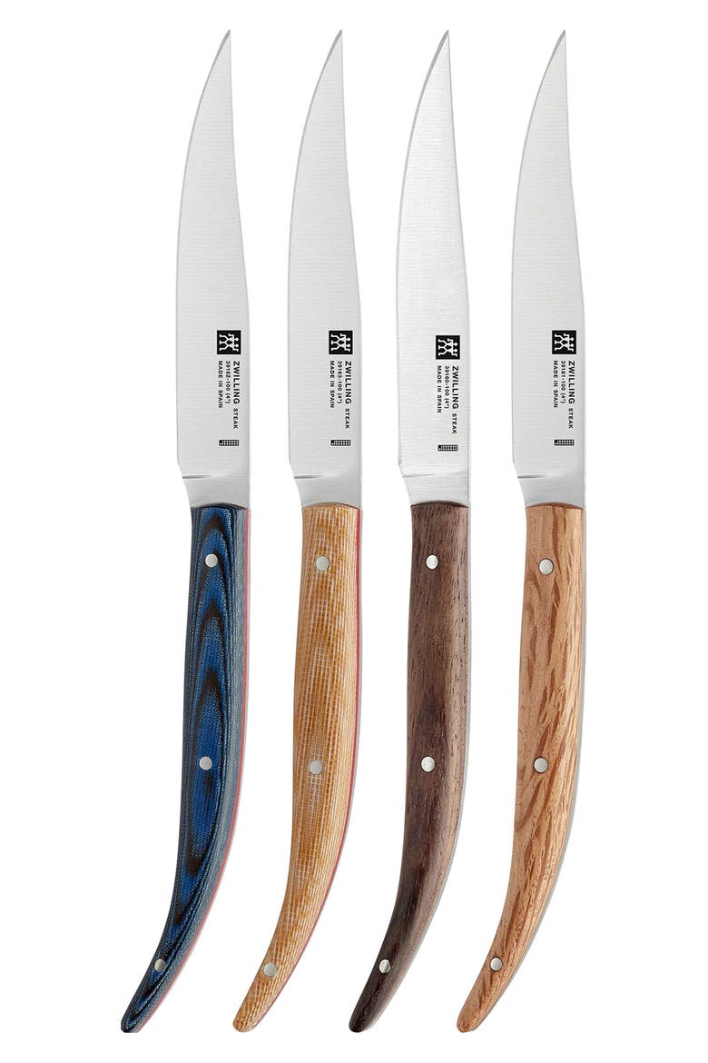 Toro 4-Piece Steak Knife Set, Main, color, BLACK/ STAINLESS STEEL