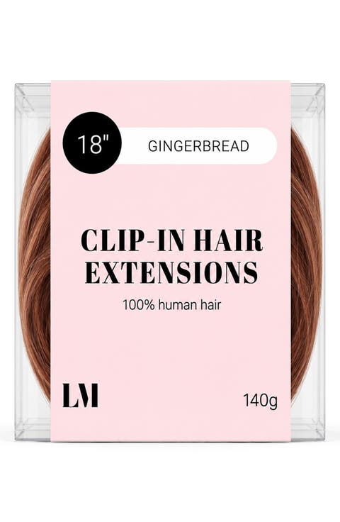 18-Inch Clip-In Human Hair Extensions