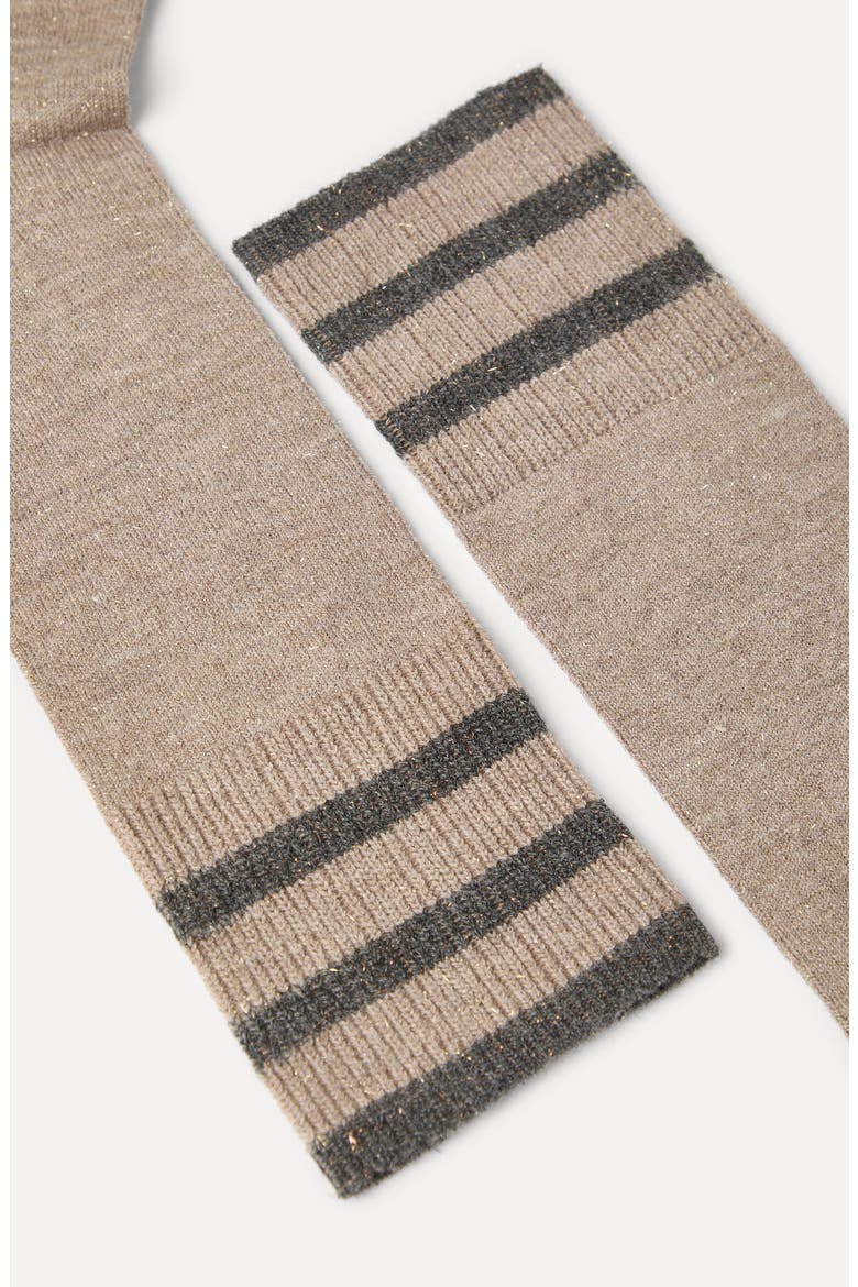 Sparkling knit socks, Alternate, color, Beige