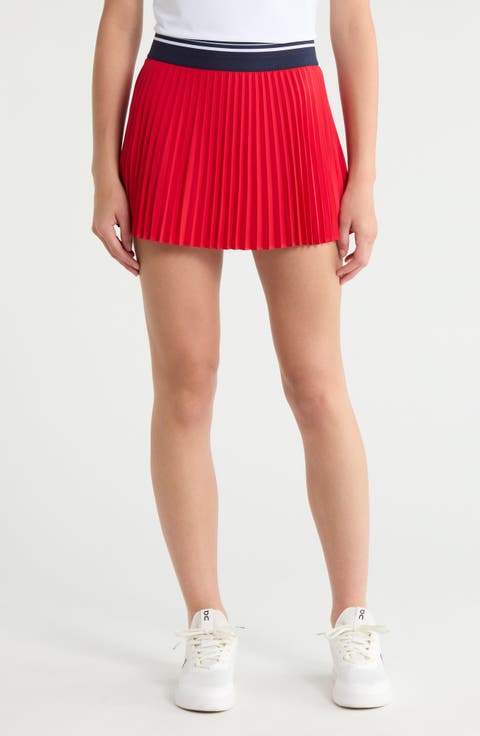 Micropleat High Rise Stretch Woven Golf Skort