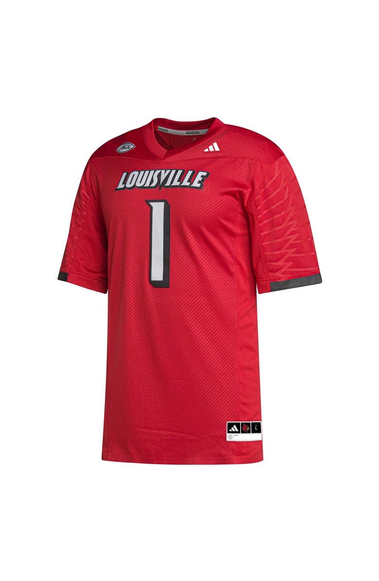 adidas Men's adidas #1 Cardinal Louisville Cardinals Premier Football Jersey, Alternate, color, Cardinal