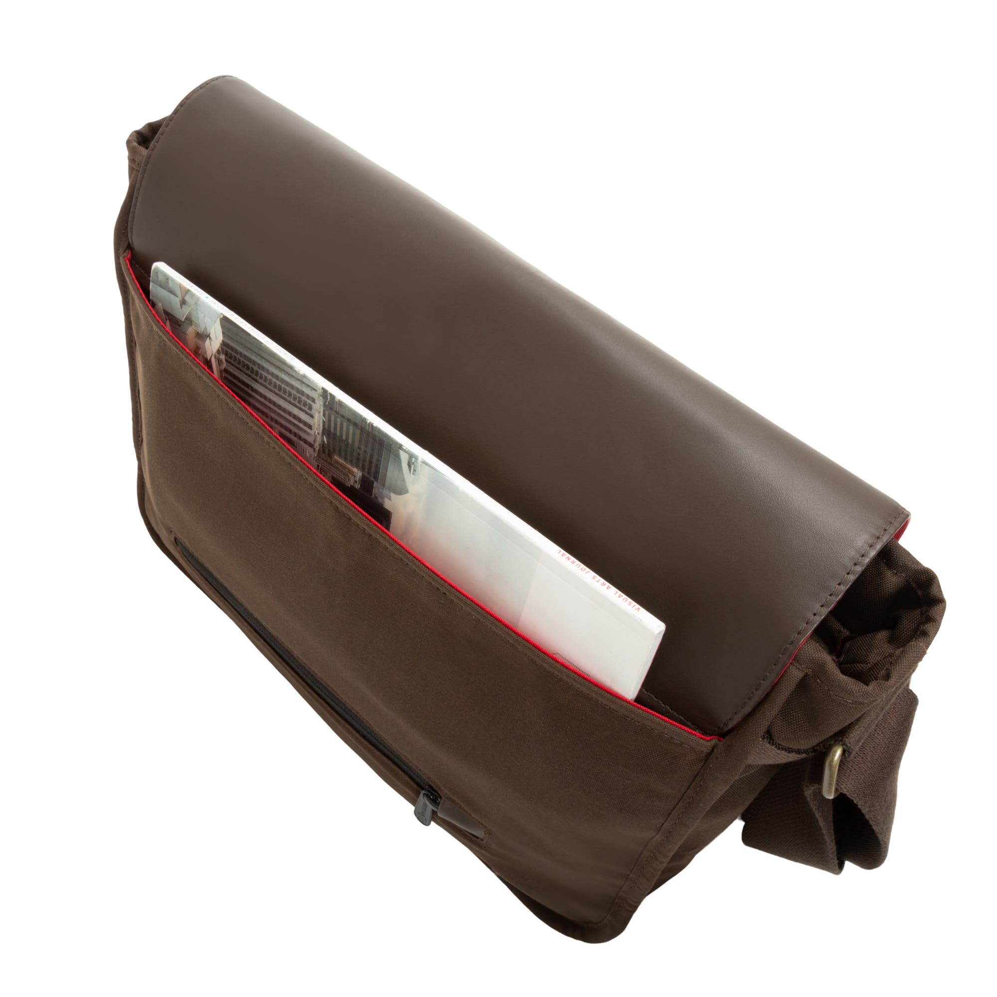 Waxed Nylon Sheridan Messenger Bag, Alternate, color, Dark Brown