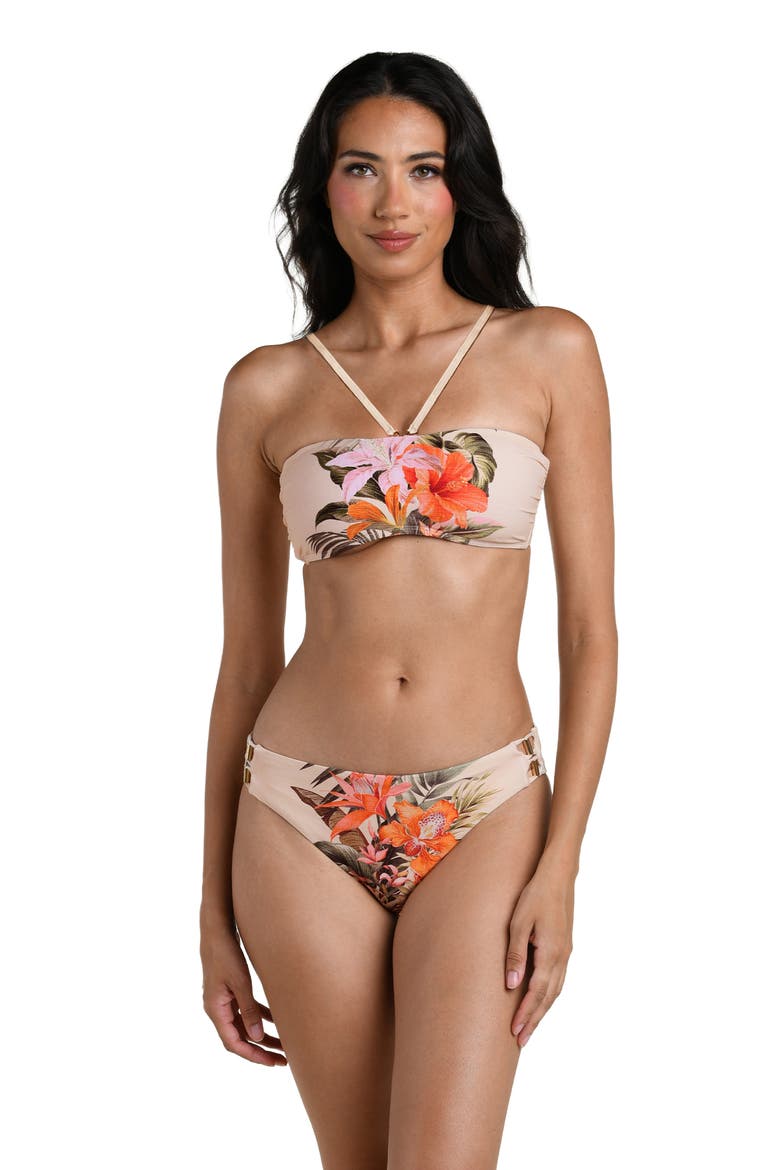 Courtyard Palms Convertible Bandeau Swimsuit Top, Alternate, color, CHAMPAGNE