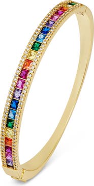 SAVVY CIE JEWELS Rainbow Cubic Zirconia Bangle