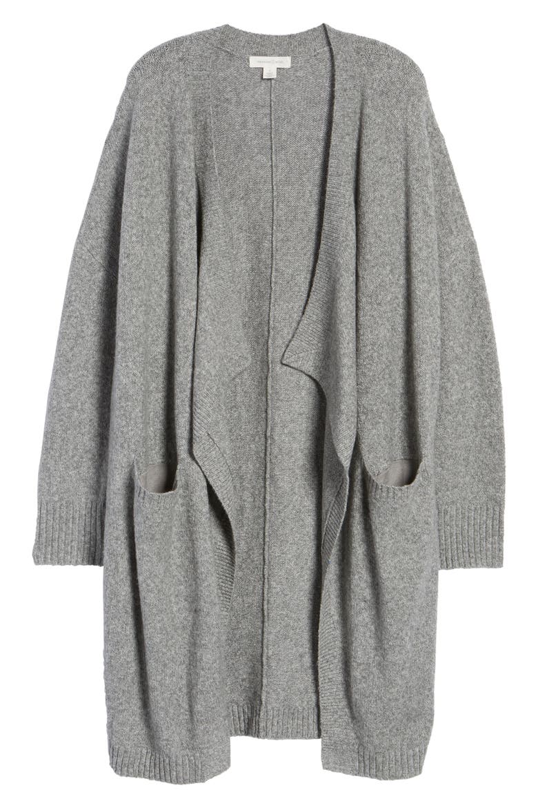 Drape Cardigan, Alternate, color, GREY HEATHER