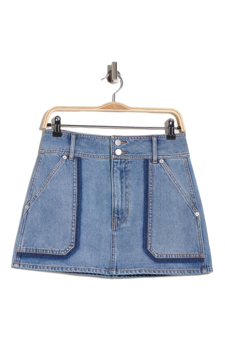 Vilma Denim Miniskirt, Alternate, color, SUN BURST
