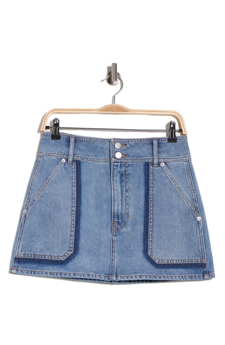 Veronica Beard Vilma Denim Miniskirt, Main, color,